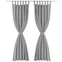Cortinas de micro-raso con bucles 2 unidades 140x225 cm gris de vidaXL, Cortinas y visillos - Ref: Foro24-132214, Precio: 24,...