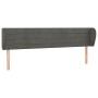 Cabecero de terciopelo gris oscuro 203x23x78/88 cm de , Cabeceros y pies de cama - Ref: Foro24-3117351, Precio: 61,02 €, Desc...
