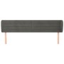 Cabecero de terciopelo gris oscuro 203x23x78/88 cm de , Cabeceros y pies de cama - Ref: Foro24-3117351, Precio: 61,02 €, Desc...