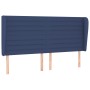 Cabecero con orejas de tela azul 203x23x118/128 cm de , Cabeceros y pies de cama - Ref: Foro24-3118124, Precio: 136,20 €, Des...