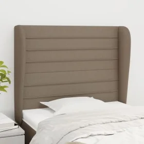 Cabecero con orejas de tela gris taupe 93x23x118/128 cm de , Cabeceros y pies de cama - Ref: Foro24-3118082, Precio: 81,09 €,...