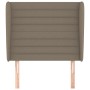 Cabecero con orejas de tela gris taupe 93x23x118/128 cm de , Cabeceros y pies de cama - Ref: Foro24-3118082, Precio: 82,24 €,...
