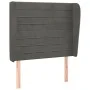 Headboard with dark gray velvet ears 103x23x118/128 cm by , Headboards and footboards - Ref: Foro24-3118139, Price: 65,52 €, ...