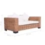 Zweisitzer-Sofa aus natürlichem Rattan von vidaXL, Sofas - Ref: Foro24-244418, Preis: 598,89 €, Rabatt: %