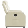 Sillón reclinable elevable cuero artificial color crema en Sillones | Comprar online en Foru.es