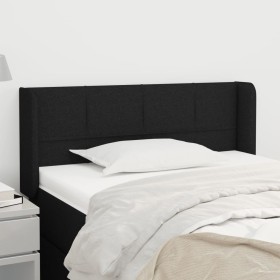 Cabecero de tela negro 83x16x78/88 cm de , Cabeceros y pies de cama - Ref: Foro24-3118744, Precio: 41,14 €, Descuento: %