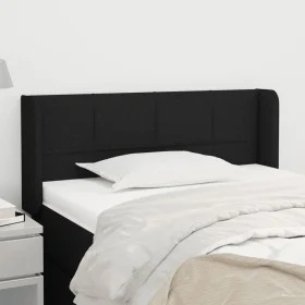 Cabecero de tela negro 83x16x78/88 cm de , Cabeceros y pies de cama - Ref: Foro24-3118744, Precio: 40,84 €, Descuento: %