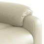 Sillón reclinable elevable cuero artificial color crema en Sillones | Comprar online en Foru.es