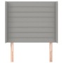 Cabecero con orejas de tela gris claro 93x16x118/128 cm de , Cabeceros y pies de cama - Ref: Foro24-3119702, Precio: 70,25 €,...