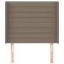 Cabecero con orejas de tela gris taupe 103x16x118/128 cm de , Cabeceros y pies de cama - Ref: Foro24-3119714, Precio: 71,09 €...