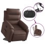 Sillón reclinable elevable cuero sintético marrón en Sillones | Comprar online en Foru.es