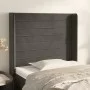 Headboard with dark gray velvet ears 103x16x118/128 cm by , Headboards and footboards - Ref: Foro24-3119763, Price: 59,93 €, ...