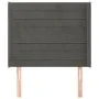 Headboard with dark gray velvet ears 103x16x118/128 cm by , Headboards and footboards - Ref: Foro24-3119763, Price: 59,93 €, ...