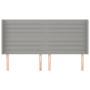 Cabecero con orejas de tela gris claro 203x16x118/128 cm de , Cabeceros y pies de cama - Ref: Foro24-3119742, Precio: 107,50 ...