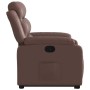Sillón reclinable elevable cuero sintético marrón en Sillones | Comprar online en Foru.es