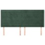 Cabecero con orejas de terciopelo verde oscuro 203x16x118/128cm de , Cabeceros y pies de cama - Ref: Foro24-3119789, Precio: ...