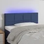 Blue fabric headboard with LED 90x5x78/88 cm by , Headboards and footboards - Ref: Foro24-3121600, Price: 56,66 €, Discount: %