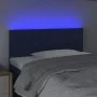 Blue fabric headboard with LED 90x5x78/88 cm by , Headboards and footboards - Ref: Foro24-3121600, Price: 56,66 €, Discount: %