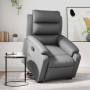 Sillón reclinable elevable cuero artificial gris en Sillones | Comprar online en Foru.es