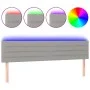 Light gray fabric headboard with LED 180x5x78/88 cm by , Headboards and footboards - Ref: Foro24-3121766, Price: 63,11 €, Dis...