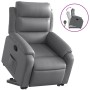 Sillón reclinable elevable cuero artificial gris en Sillones | Comprar online en Foru.es