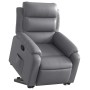 Sillón reclinable elevable cuero artificial gris en Sillones | Comprar online en Foru.es