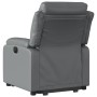 Sillón reclinable elevable cuero artificial gris en Sillones | Comprar online en Foru.es