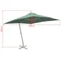 Sombrilla colgante con palo de aluminio 300x300 cm verde de vidaXL, Sombrillas - Ref: Foro24-42973, Precio: 226,60 €, Descuen...