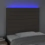 Headboard with LED lights taupe gray fabric 100x5x118/128 cm by , Headboards and footboards - Ref: Foro24-3122558, Price: 69,...