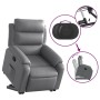 Sillón reclinable elevable cuero artificial gris en Sillones | Comprar online en Foru.es