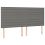 Cabecero con luces LED tela gris oscuro 180x5x118/128 cm de , Cabeceros y pies de cama - Ref: Foro24-3122579, Precio: 108,86 ...