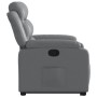Sillón reclinable elevable cuero artificial gris en Sillones | Comprar online en Foru.es