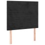 Cabecero con luces LED terciopelo negro 100x5x118/128 cm de , Cabeceros y pies de cama - Ref: Foro24-3122608, Precio: 54,75 €...