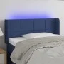 Cabecero con LED de tela azul 93x16x78/88 cm de , Cabeceros y pies de cama - Ref: Foro24-3123224, Precio: 62,36 €, Descuento: %