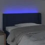 Cabecero con LED de tela azul 93x16x78/88 cm de , Cabeceros y pies de cama - Ref: Foro24-3123224, Precio: 62,36 €, Descuento: %