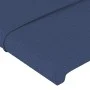 Cabecero con LED de tela azul 93x16x78/88 cm de , Cabeceros y pies de cama - Ref: Foro24-3123224, Precio: 62,36 €, Descuento: %