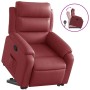 Sillón reclinable elevable cuero artificial rojo tinto en Sillones | Comprar online en Foru.es