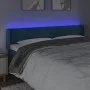 Dunkelblaues Samtkopfteil mit LED 203x16x78/88 cm von , Kopf- und Fußteile - Ref: Foro24-3123446, Preis: 72,07 €, Rabatt: %