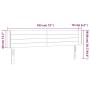 Cabecero con LED de tela azul 183x16x78/88 cm de , Cabeceros y pies de cama - Ref: Foro24-3123396, Precio: 76,42 €, Descuento: %