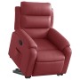 Sillón reclinable elevable cuero artificial rojo tinto en Sillones | Comprar online en Foru.es