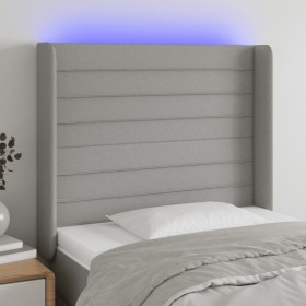 Cabecero con LED de tela gris claro 93x16x118/128 cm de , Cabeceros y pies de cama - Ref: Foro24-3124170, Precio: 76,47 €, De...