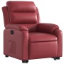 Sillón reclinable elevable cuero artificial rojo tinto en Sillones | Comprar online en Foru.es