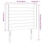 Cabecero con LED de tela gris claro 93x16x118/128 cm de , Cabeceros y pies de cama - Ref: Foro24-3124170, Precio: 76,47 €, De...
