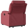 Sillón reclinable elevable cuero artificial rojo tinto en Sillones | Comprar online en Foru.es