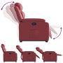 Sillón reclinable elevable cuero artificial rojo tinto en Sillones | Comprar online en Foru.es
