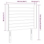 Cabecero con LED de terciopelo azul oscuro 103x16x118/128 cm de , Cabeceros y pies de cama - Ref: Foro24-3124234, Precio: 78,...