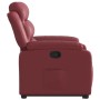 Sillón reclinable elevable cuero artificial rojo tinto en Sillones | Comprar online en Foru.es