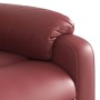 Sillón reclinable elevable cuero artificial rojo tinto en Sillones | Comprar online en Foru.es