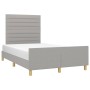 Estructura de cama con cabecero de tela gris claro 120x200 cm de , Camas y somieres - Ref: Foro24-3125122, Precio: 161,91 €, ...