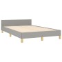 Estructura de cama con cabecero de tela gris claro 120x200 cm de , Camas y somieres - Ref: Foro24-3125122, Precio: 161,91 €, ...